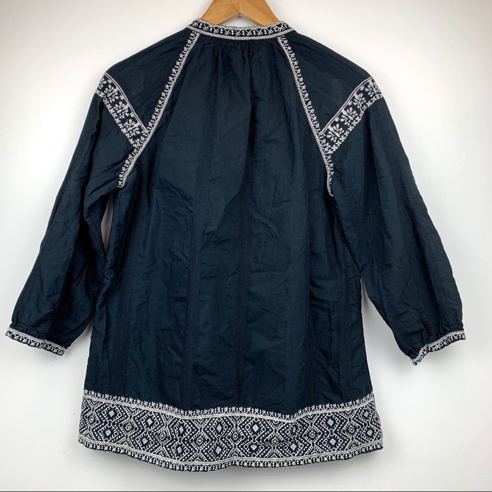 MADEWELL Camelia Embroidered Tassel Blouse S - Picture 4 of 7